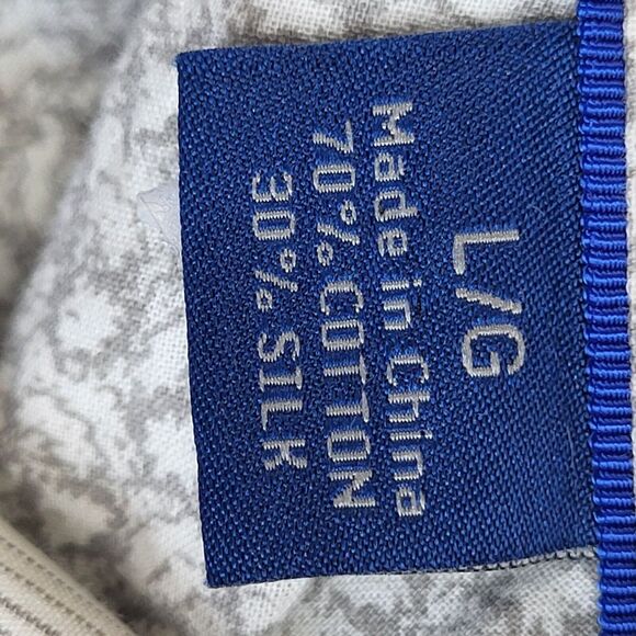 Tommy Bahama Long Sleeve Button-Up Shirt Mens L Striped Floral Cotton Silk Blend - Picture 11 of 16